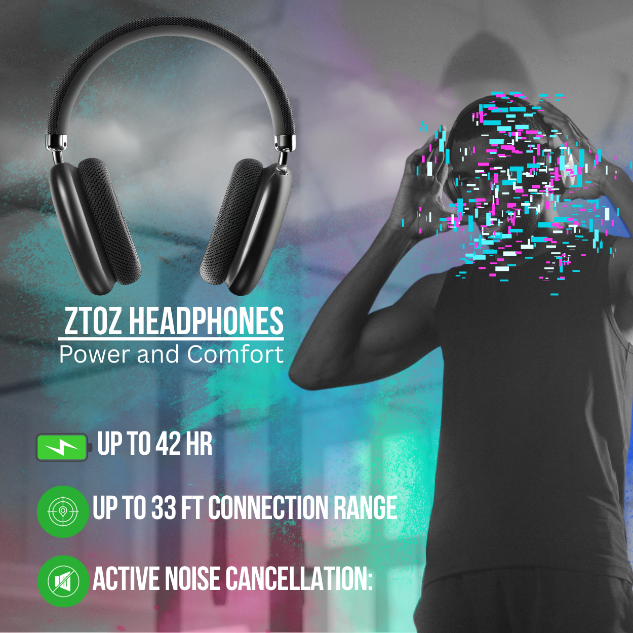 ZTOZ Headphones (Space Grey): Power and Comfort
